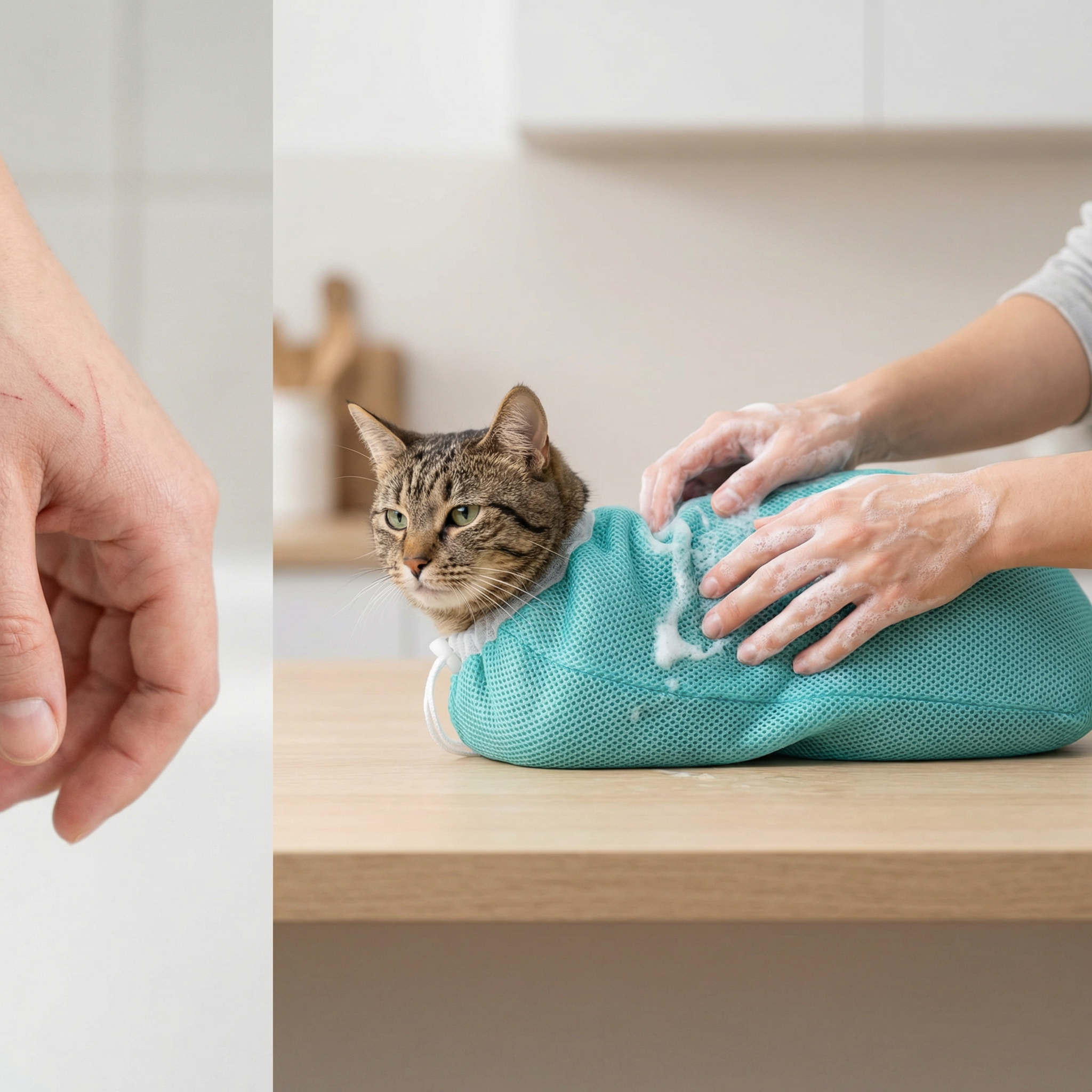 CalmWrap – Breathable Cat Bathing Restraint Vest