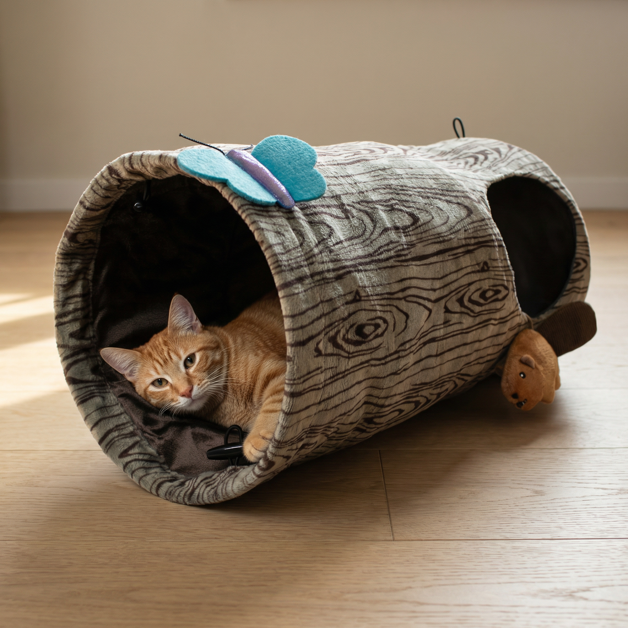HideNSeek Woodland Cat Tunnel Bed