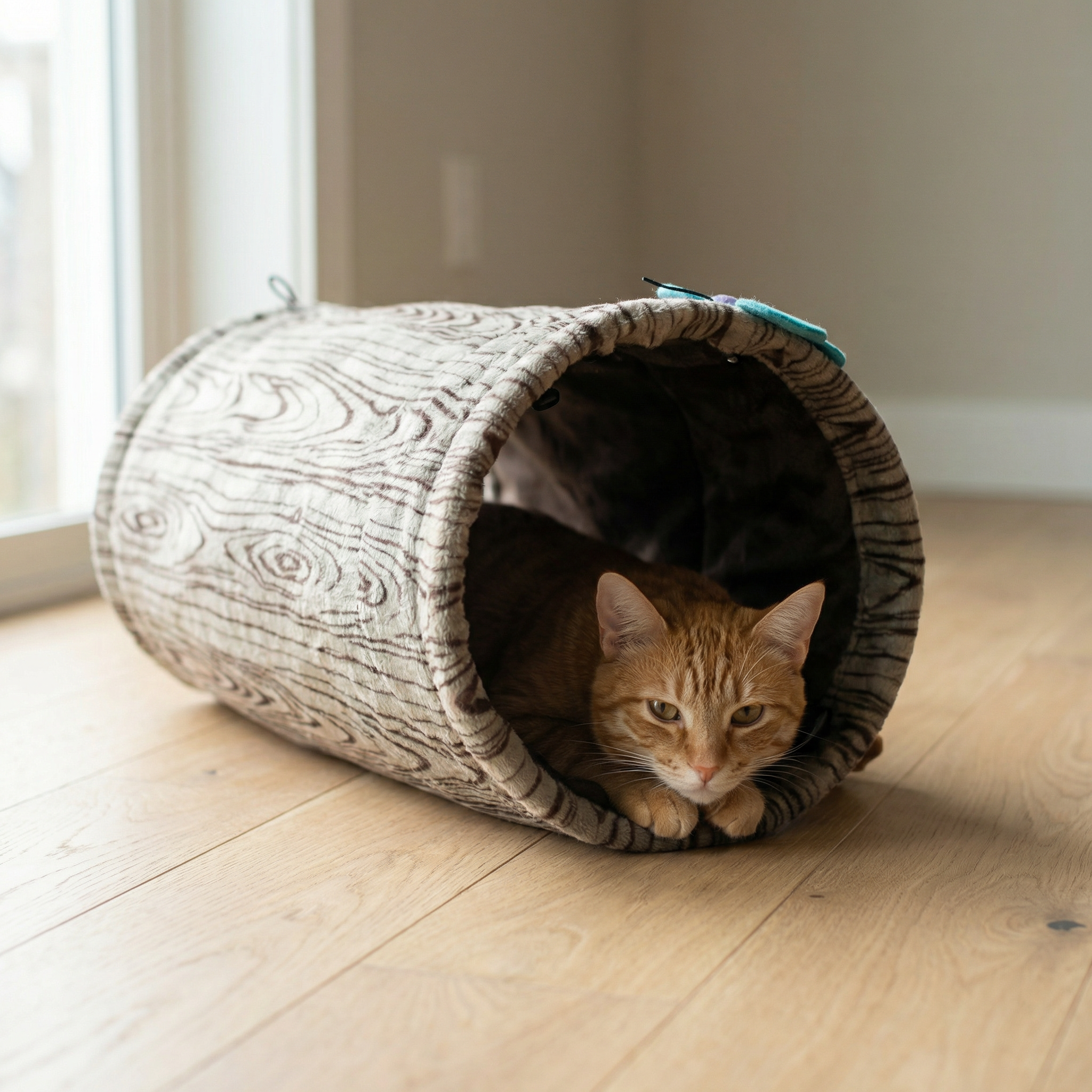 HideNSeek Woodland Cat Tunnel Bed