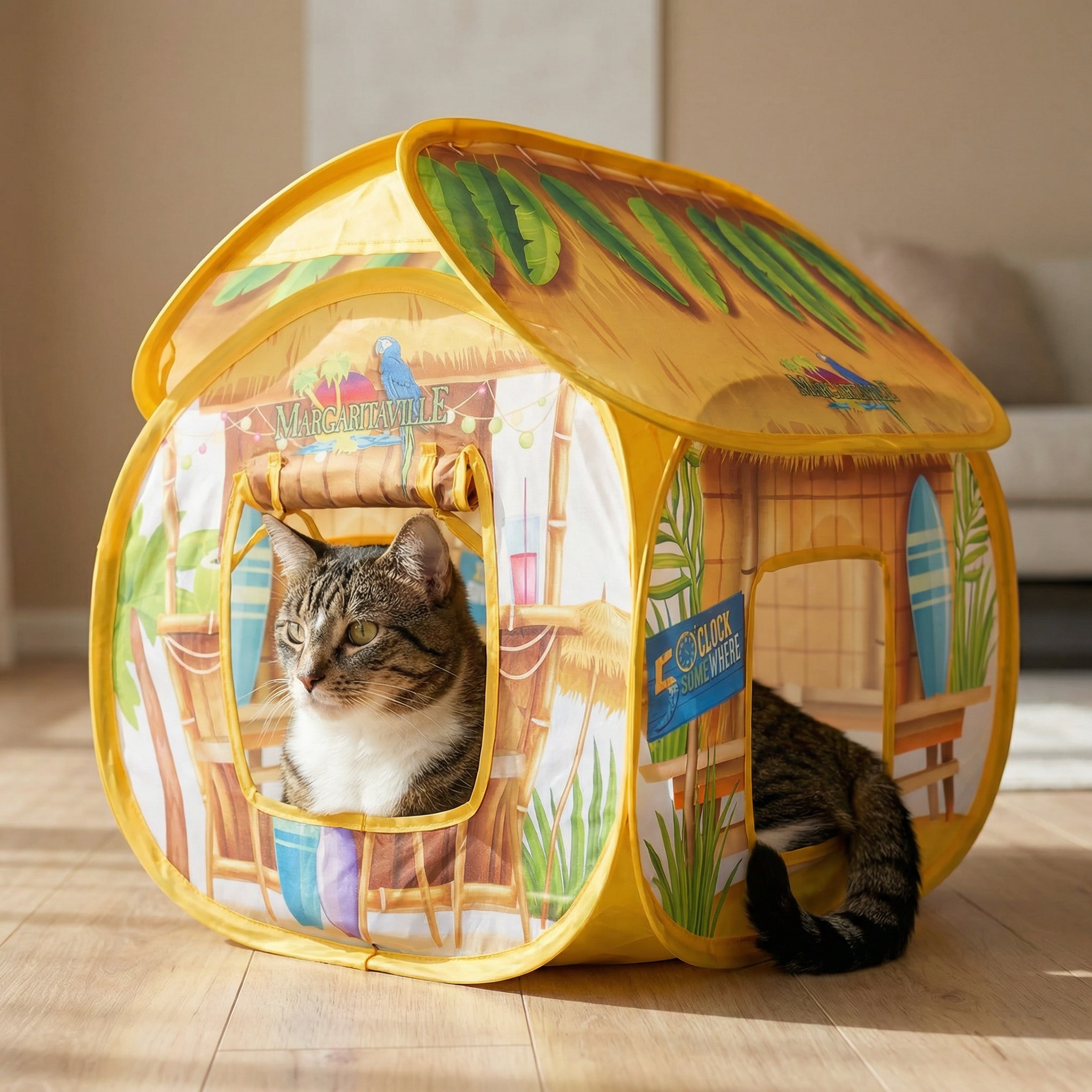 TikiHide Retreat Cat Playhouse