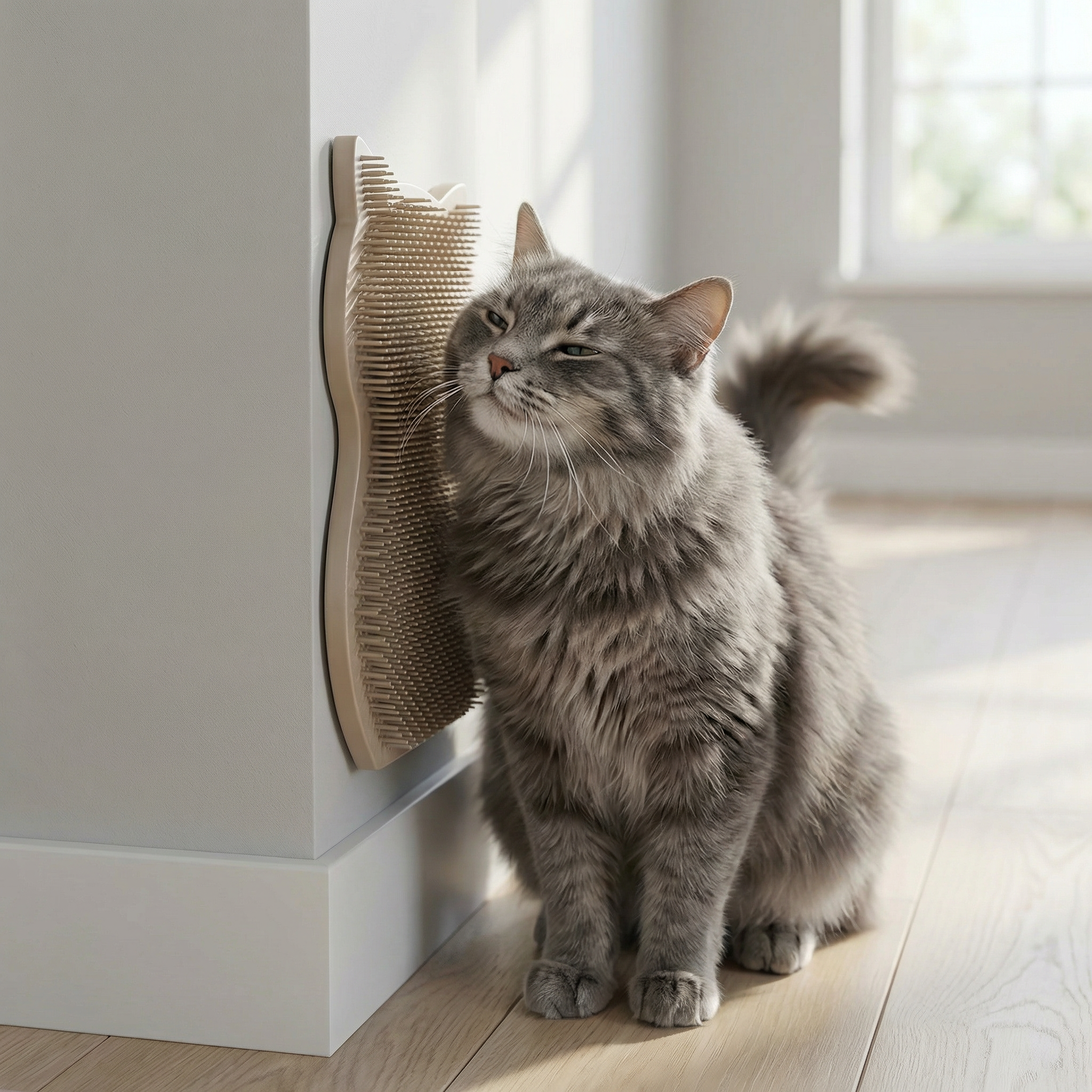 ScratchHaven – Wall-Mounted Cat Grooming & Scratcher