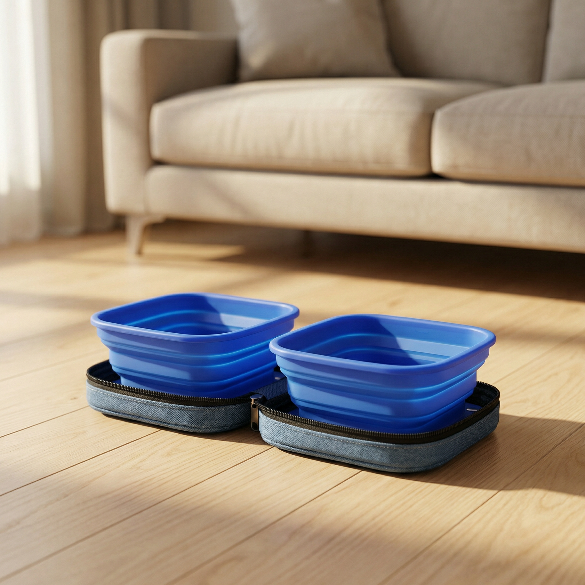 TravelFlex Collapsible Double Pet Bowl