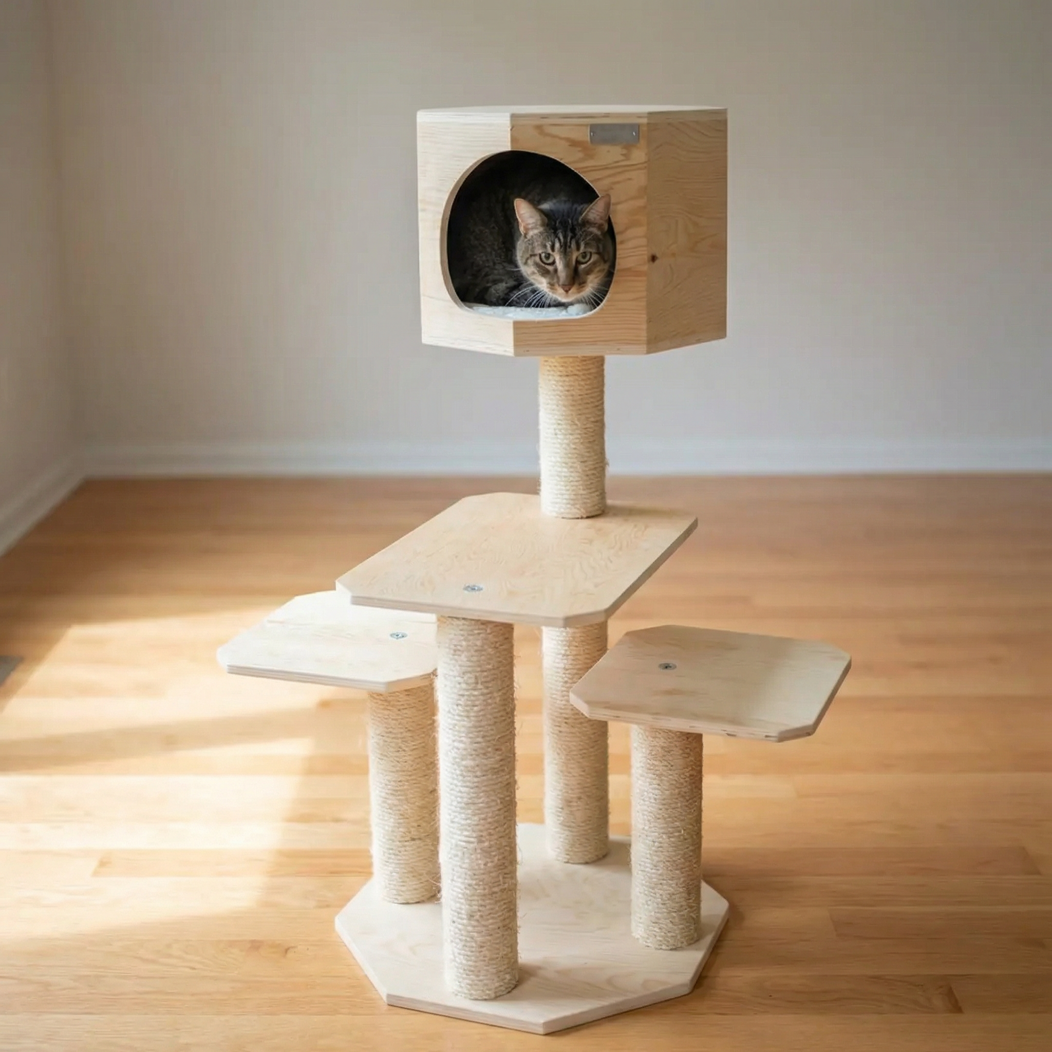 Solid Wood Cat Tree
