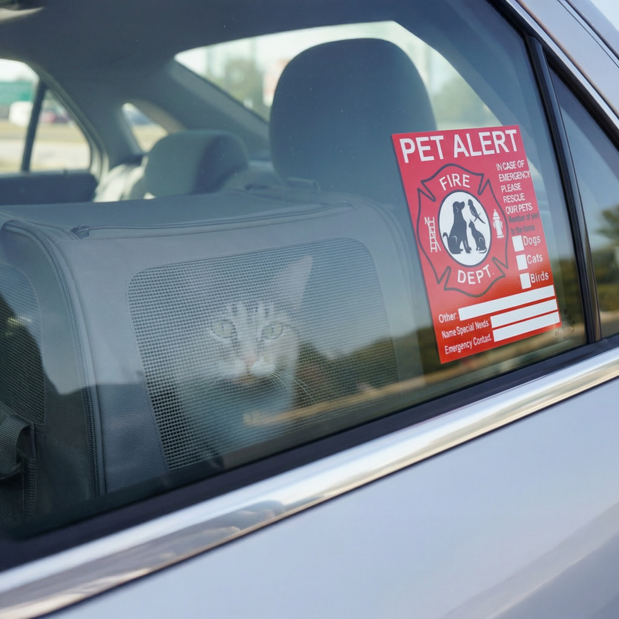 RescueGuard Emergency Pet Alert Window Sticker