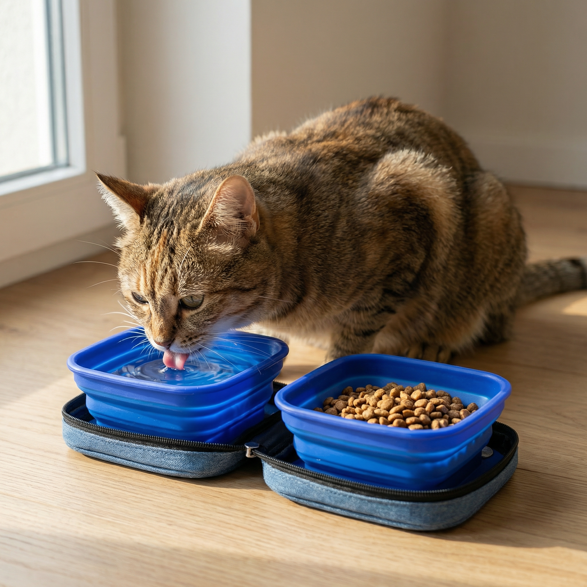 TravelFlex Collapsible Double Pet Bowl