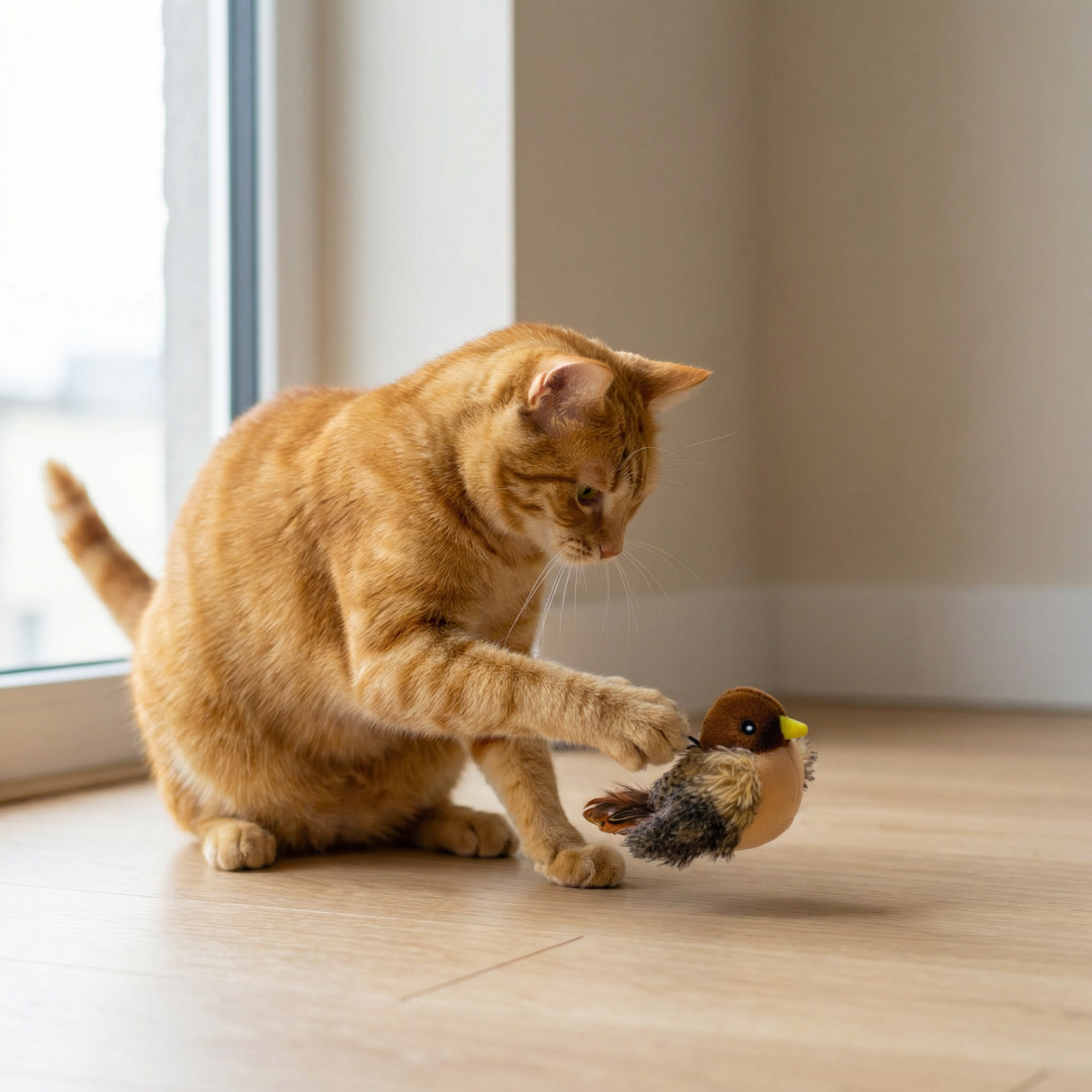 BirdyBounce – Interactive Cat Prey Toy
