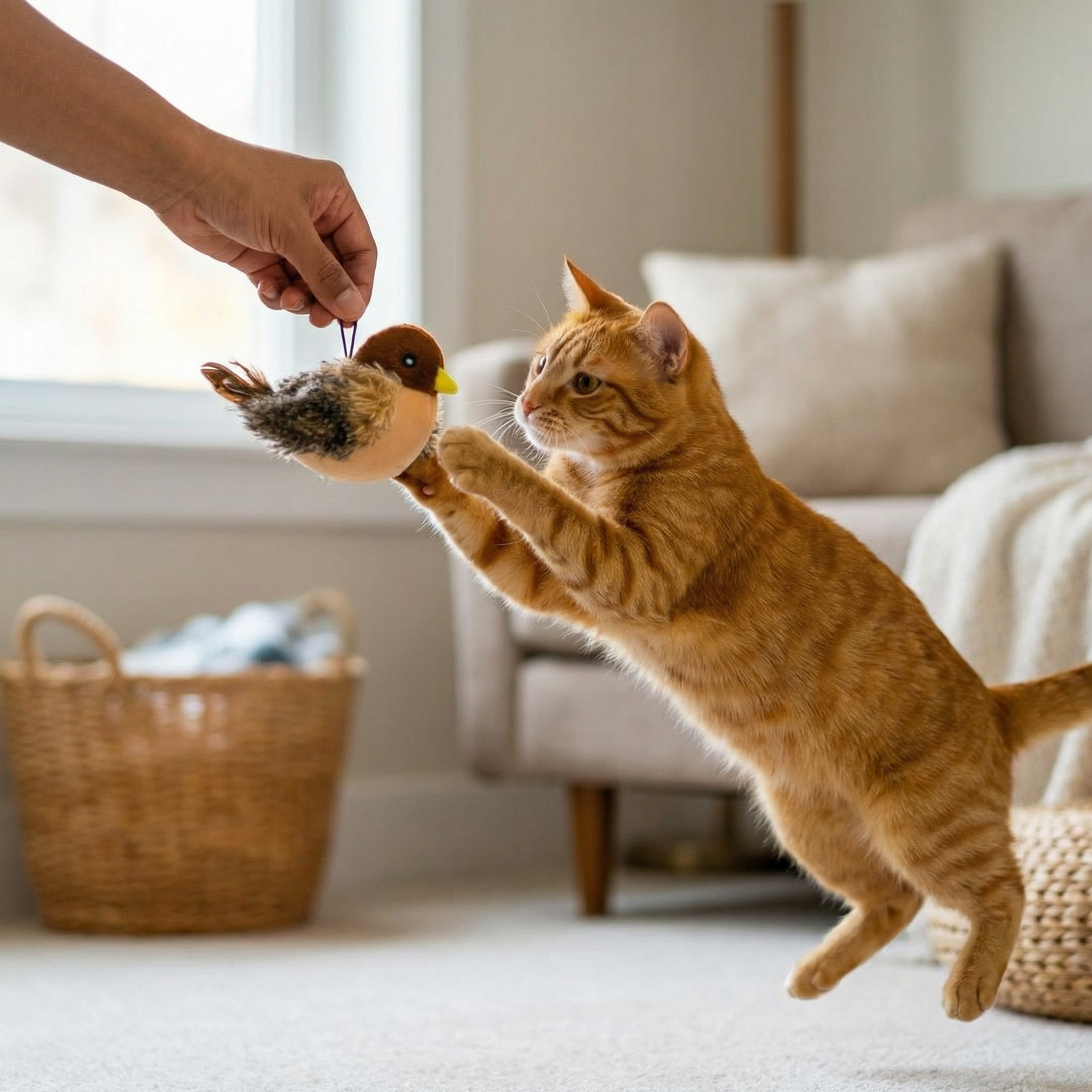 BirdyBounce – Interactive Cat Prey Toy