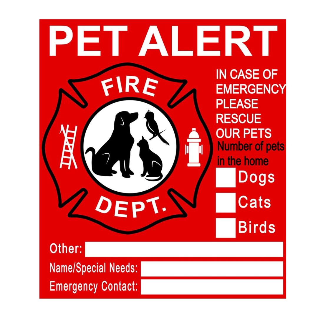RescueGuard Emergency Pet Alert Window Sticker