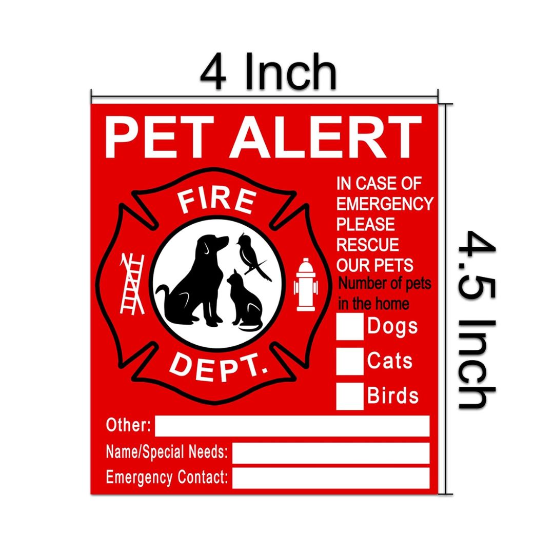 RescueGuard Emergency Pet Alert Window Sticker