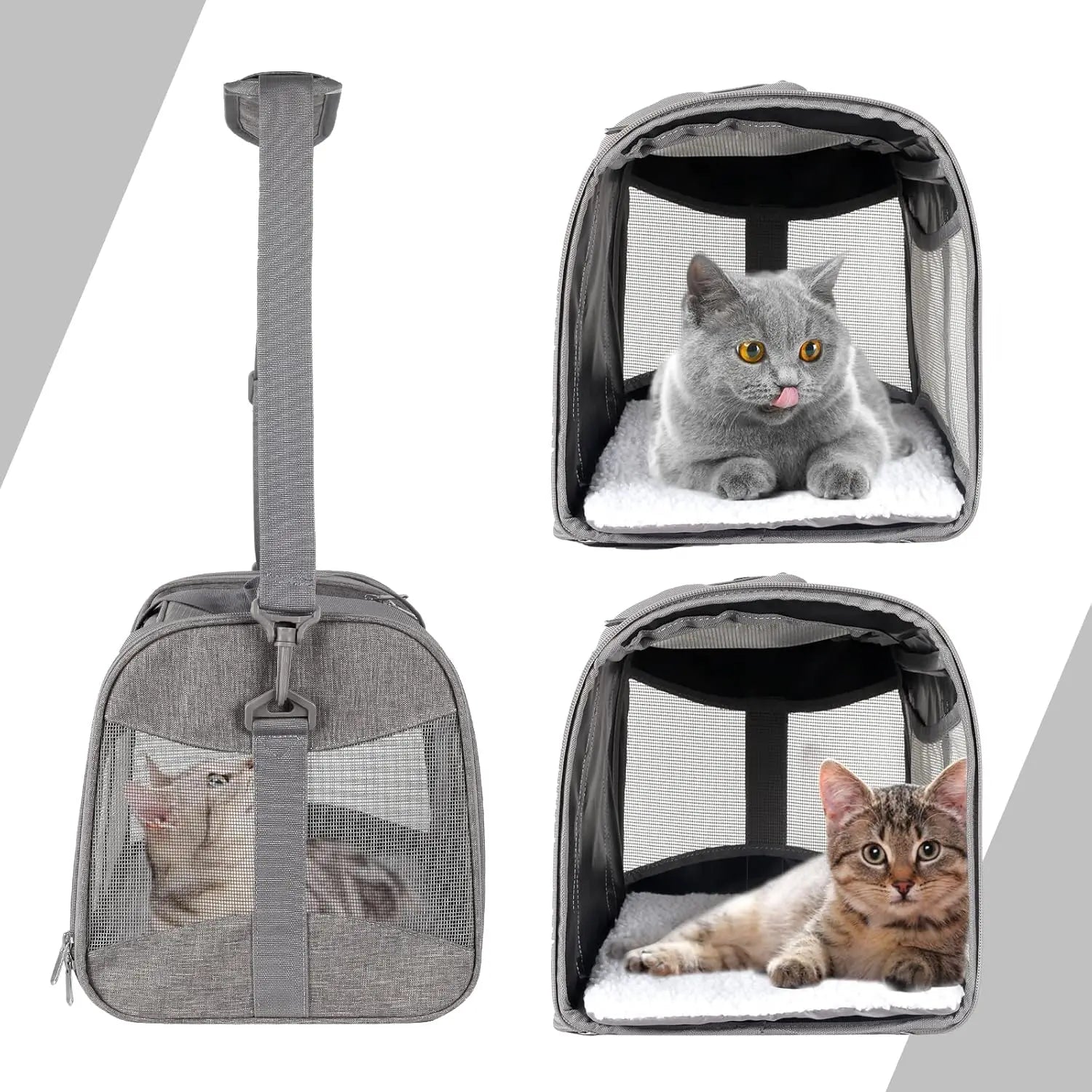 Portable Dog Cat Carrier Bag Soft Side Backpack Pet Carriers Dog Travel Bags Airline Approved Transport Outgoing Pets Handbag