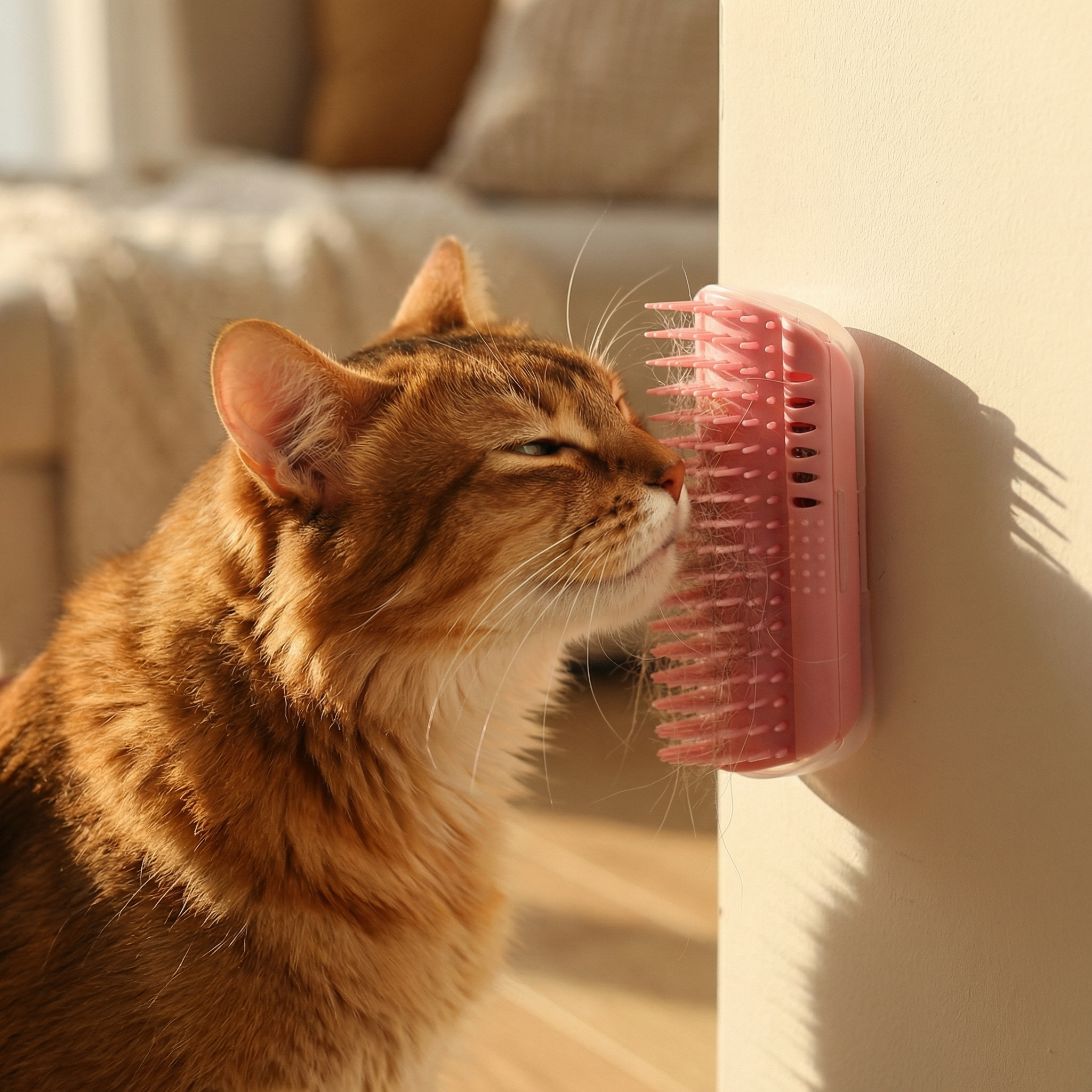 WhiskerBliss – Wall-Mounted Self-Grooming Brush