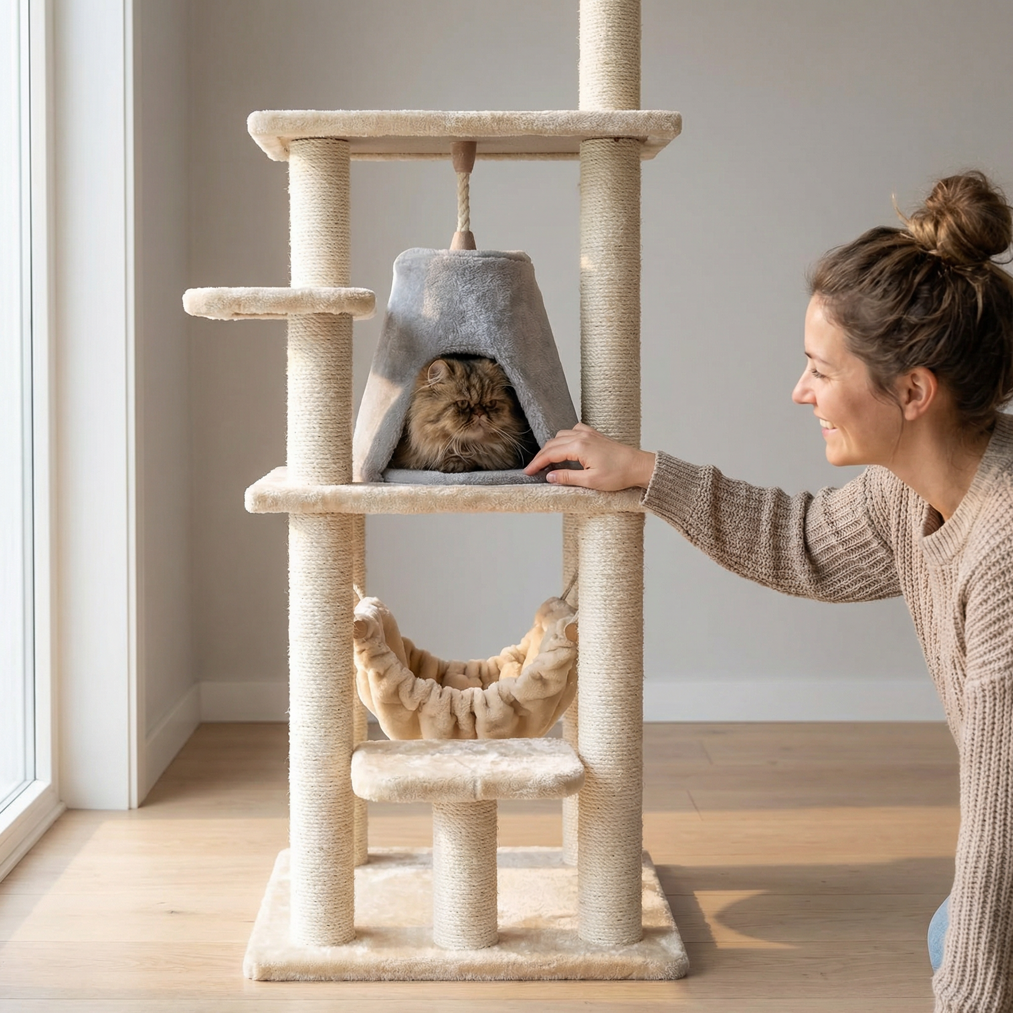 GrandLounge – Deluxe Multi-Level Cat Mansion
