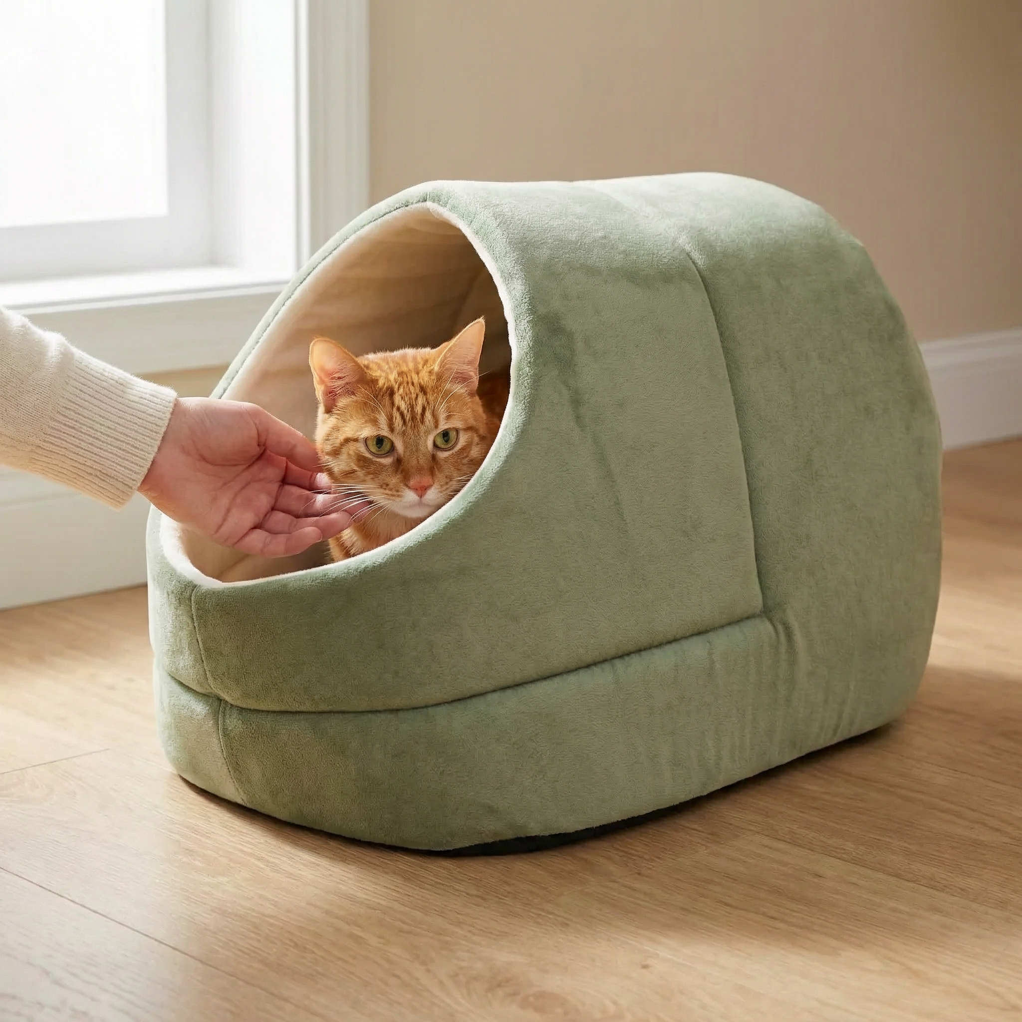 CocoonNest – Ultra-Soft Enclosed Cat Bed