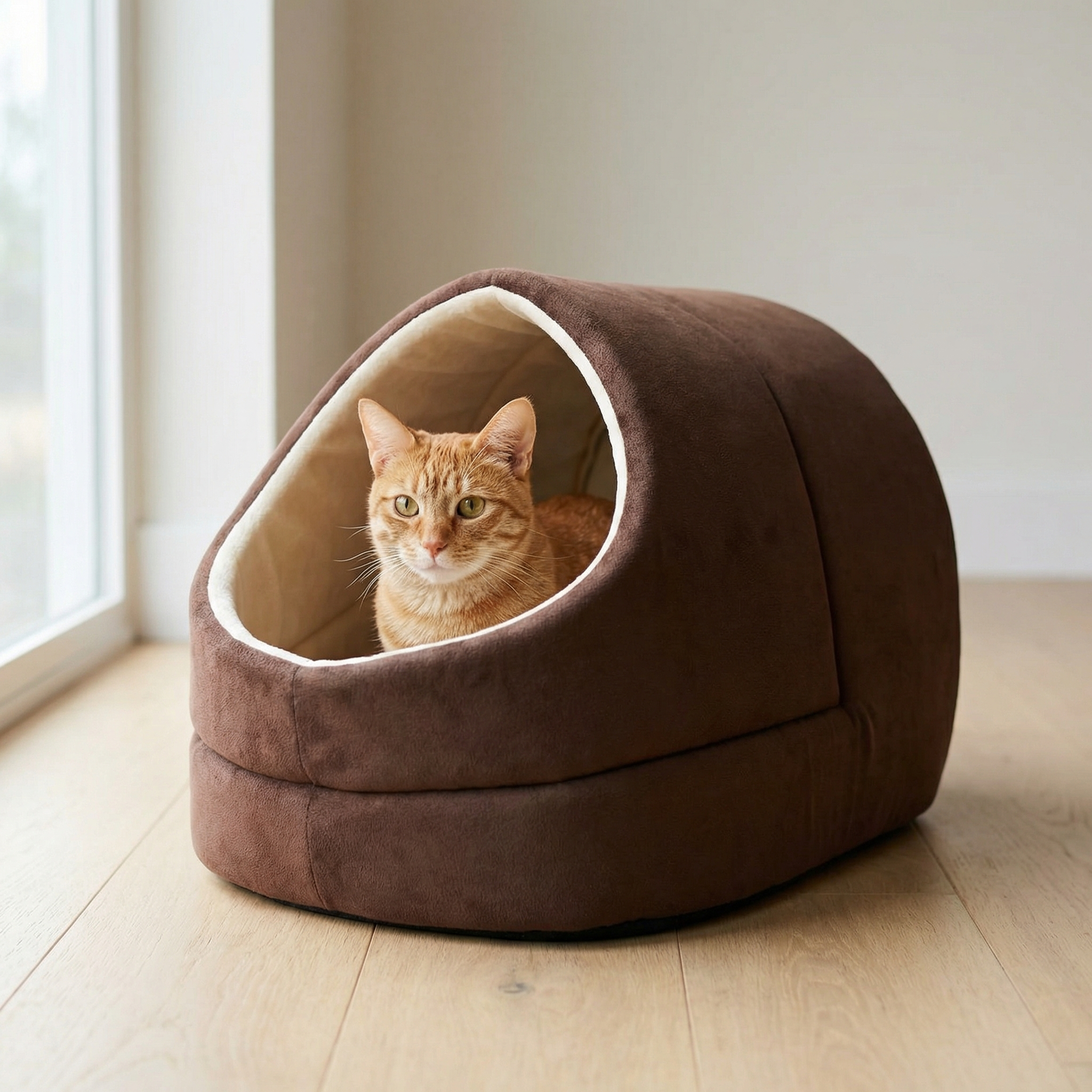 CocoonNest – Ultra-Soft Enclosed Cat Bed