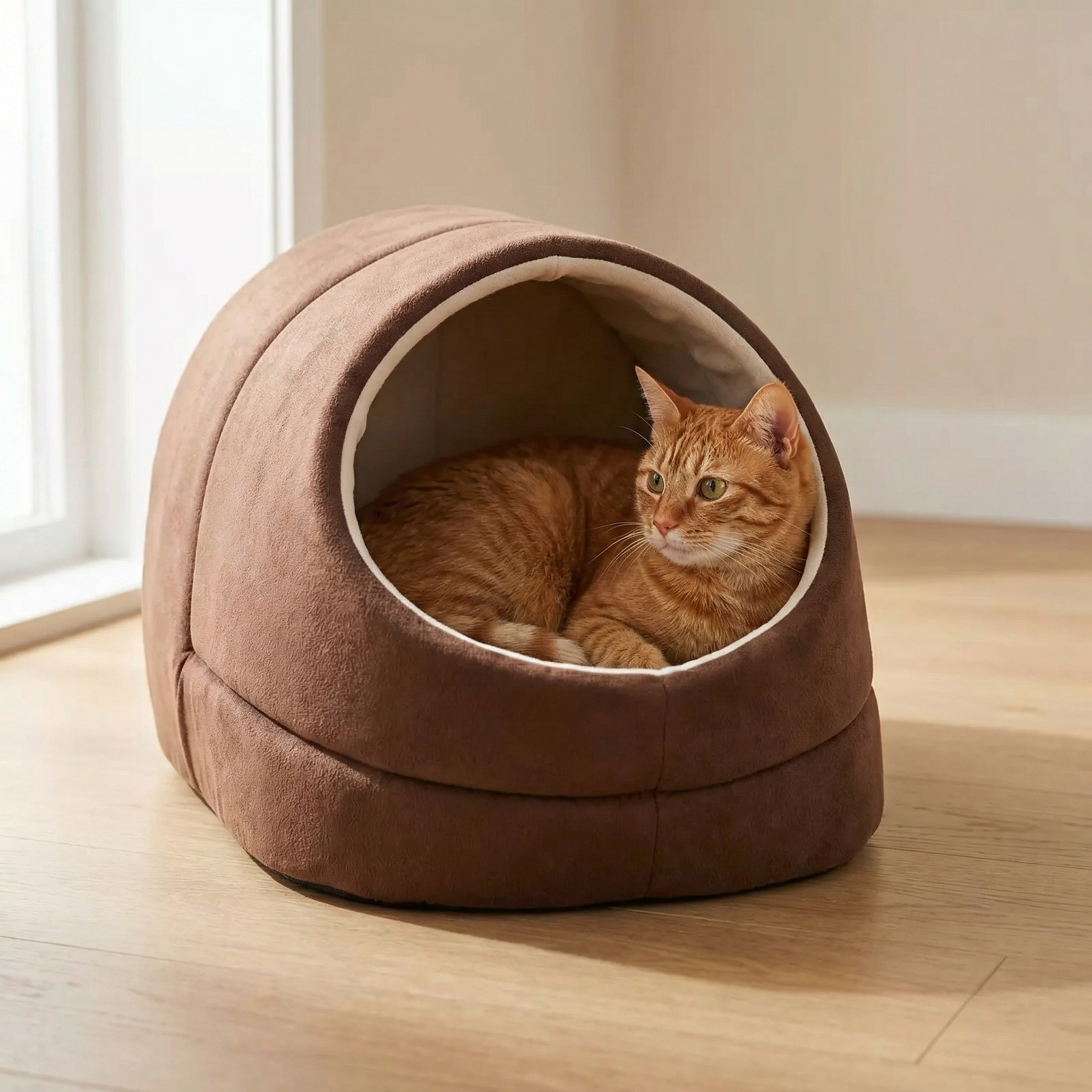 CocoonNest – Ultra-Soft Enclosed Cat Bed