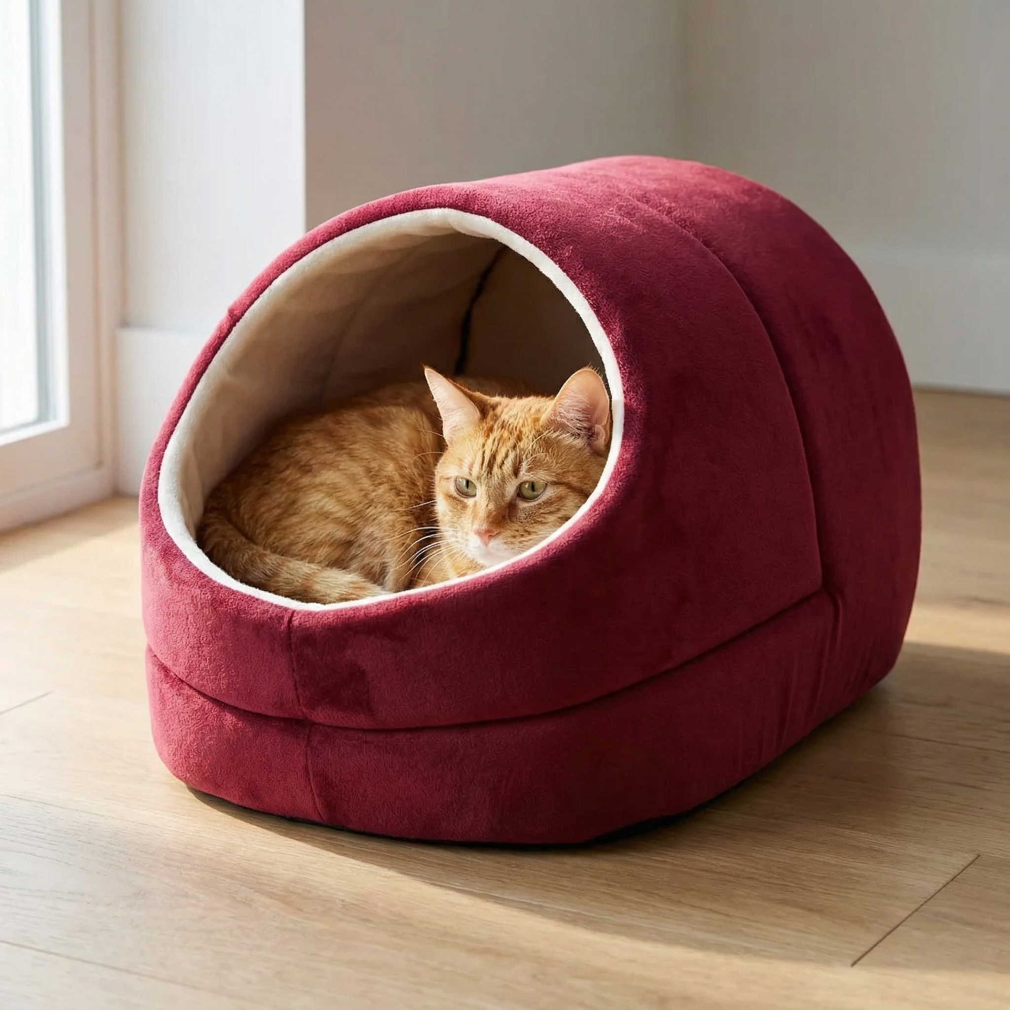 CocoonNest – Ultra-Soft Enclosed Cat Bed