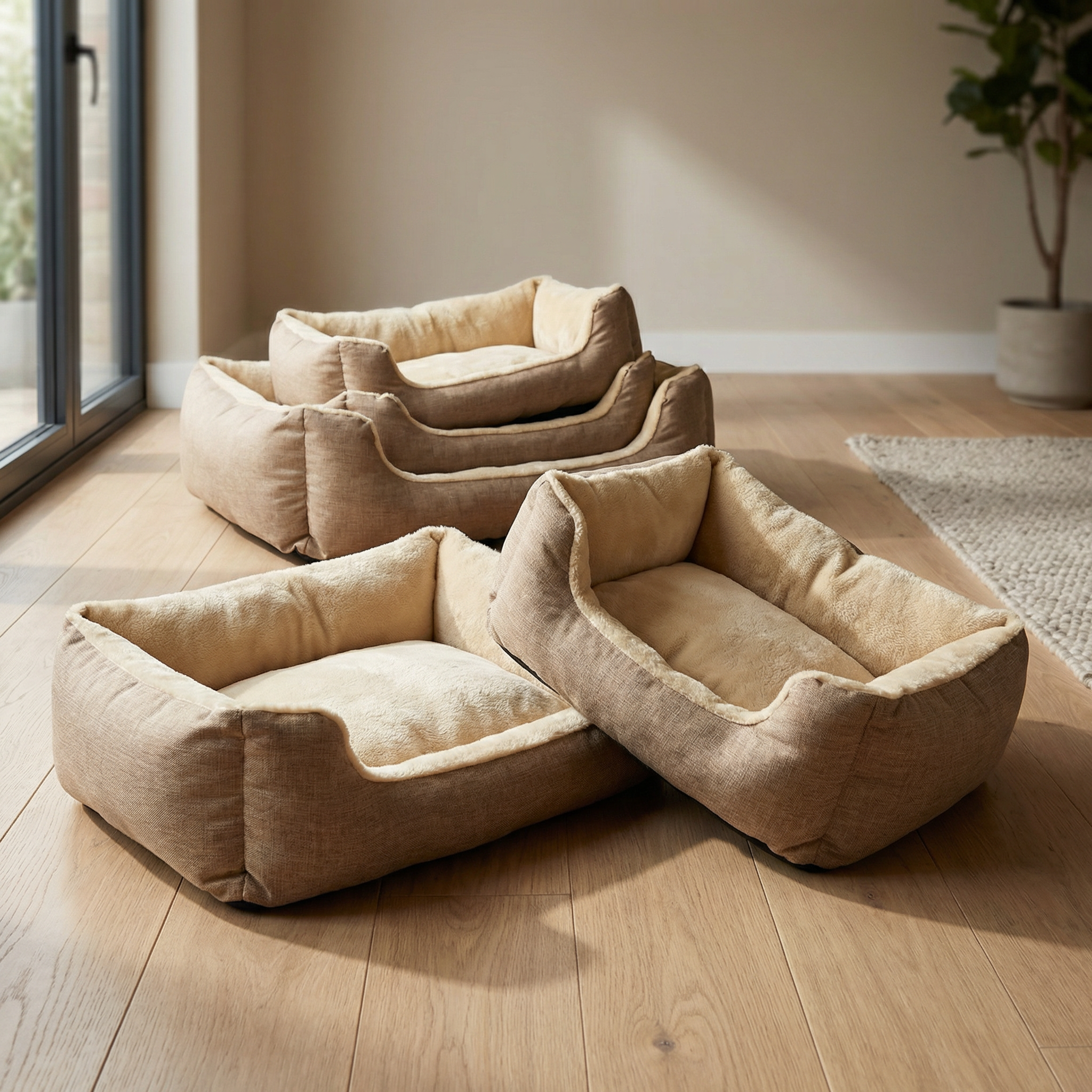 SnugHaven – Convertible Hooded Pet Bed
