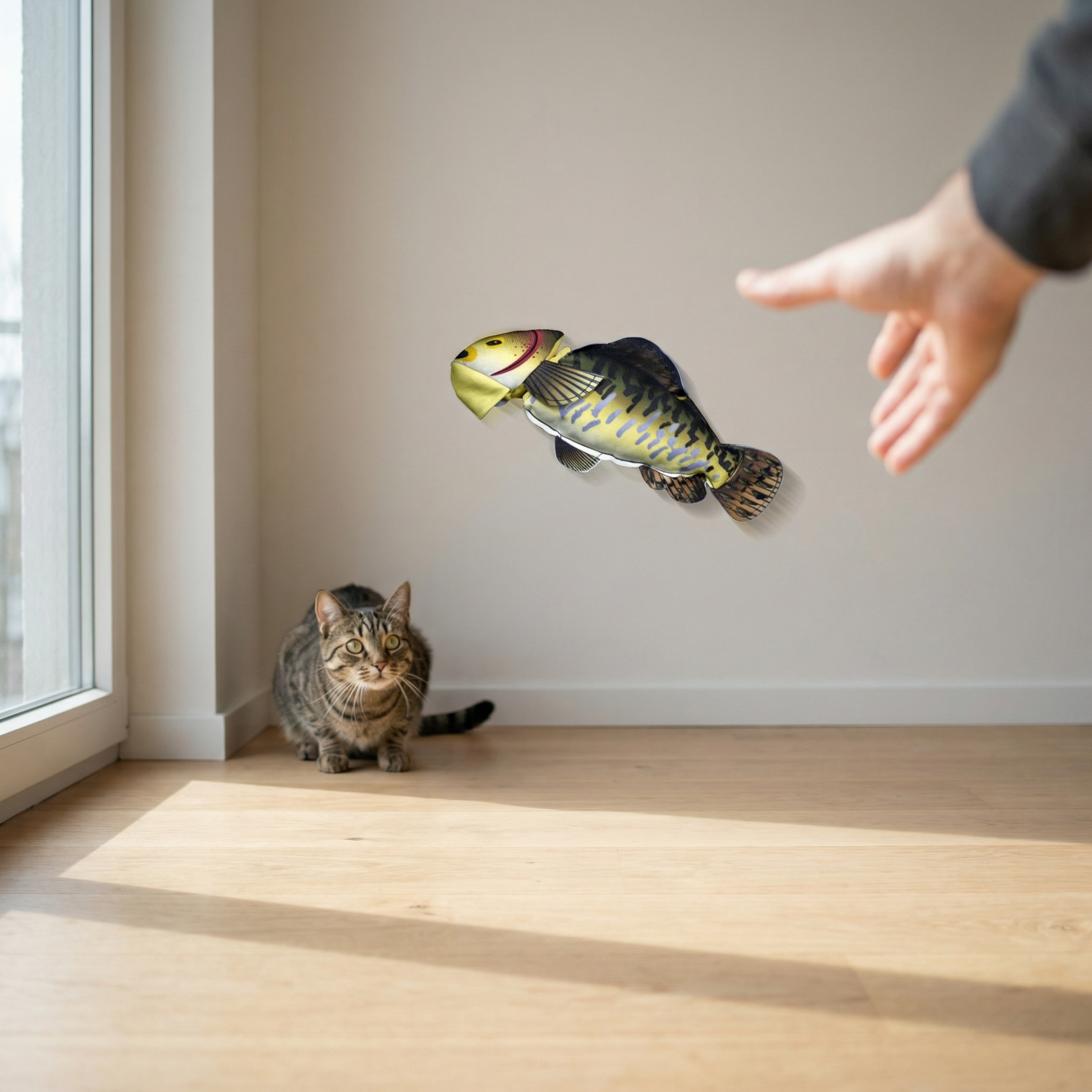 FloppyCatch Realistic Fish Interactive Toy