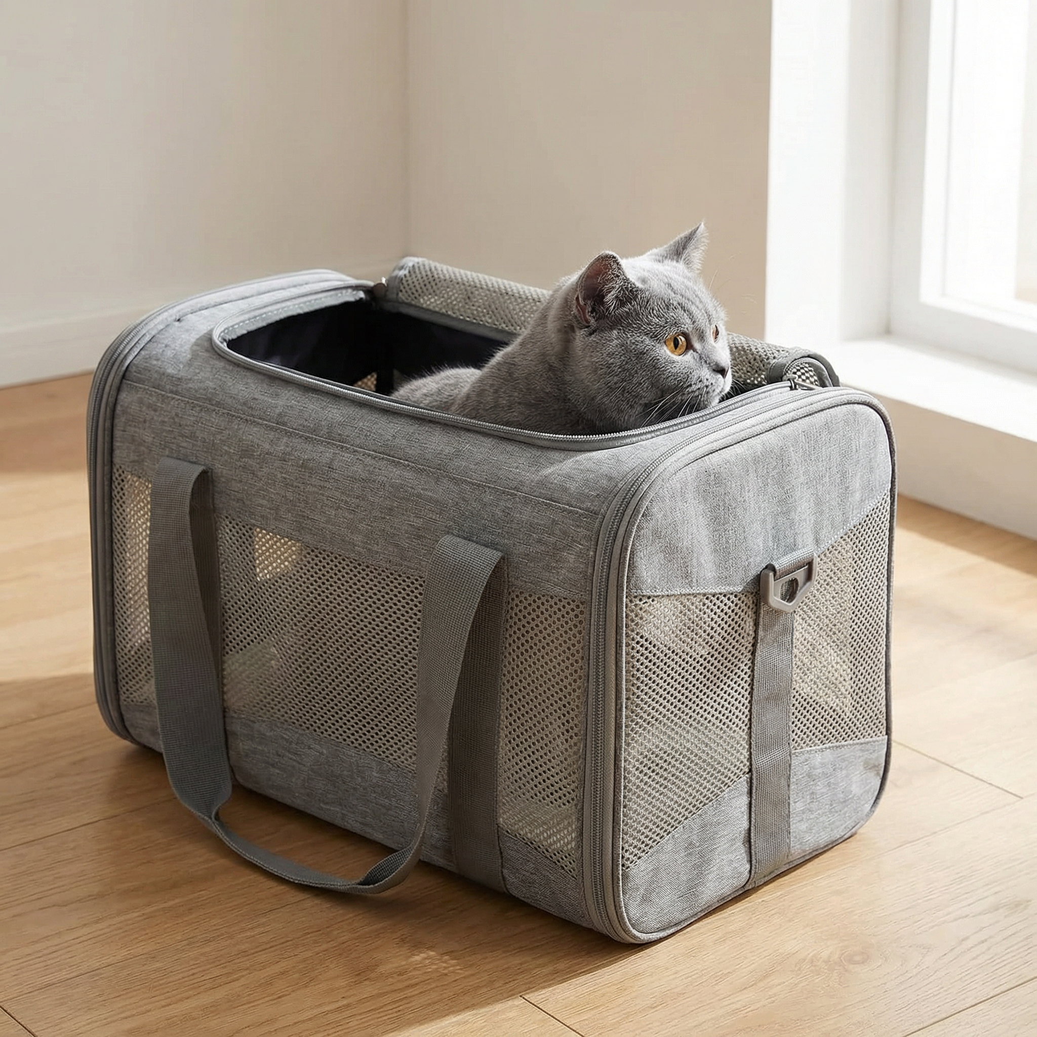 CozyTransit – Breathable Soft-Sided Pet Carrier