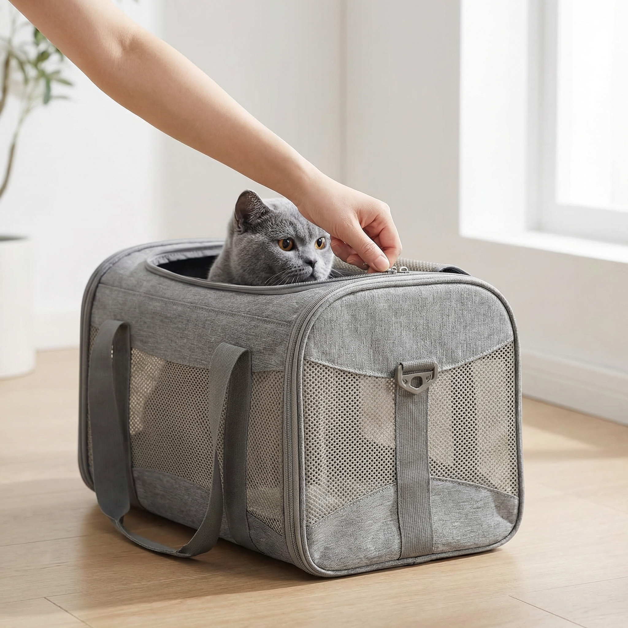 CozyTransit – Breathable Soft-Sided Pet Carrier
