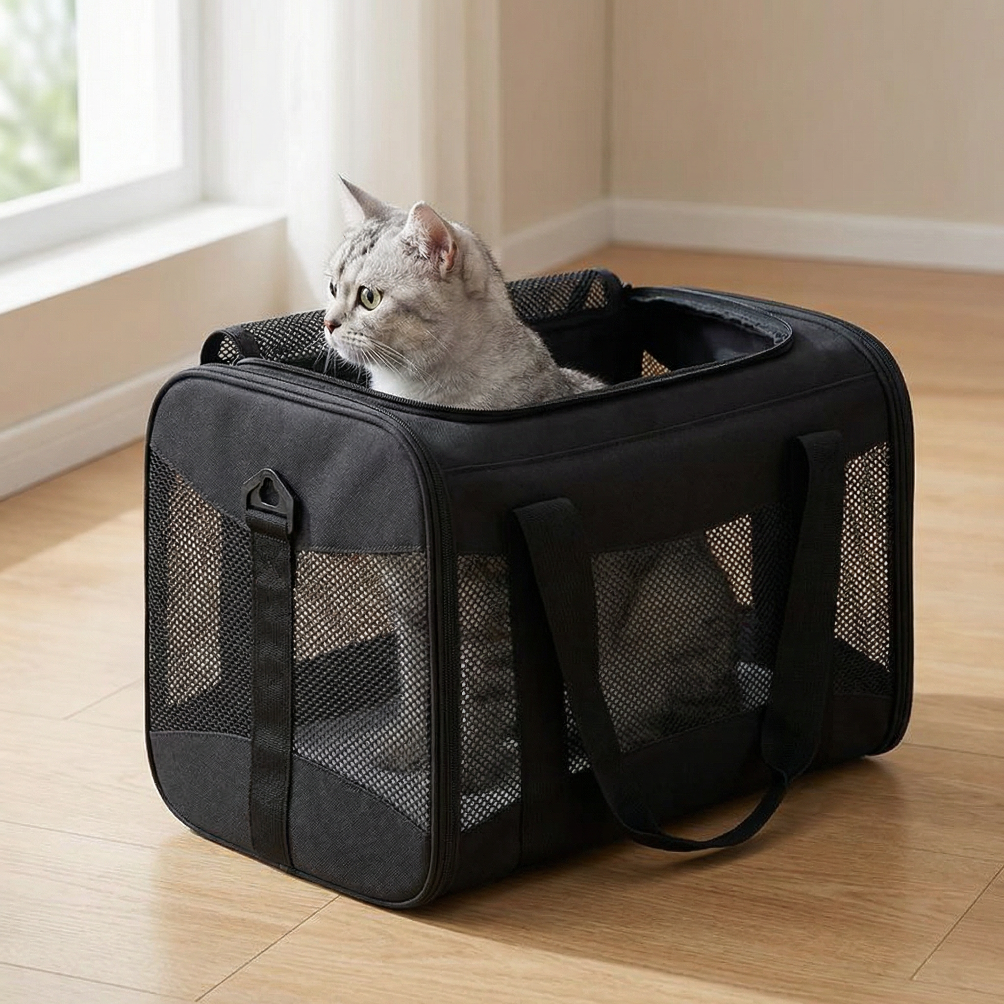 CozyTransit – Breathable Soft-Sided Pet Carrier