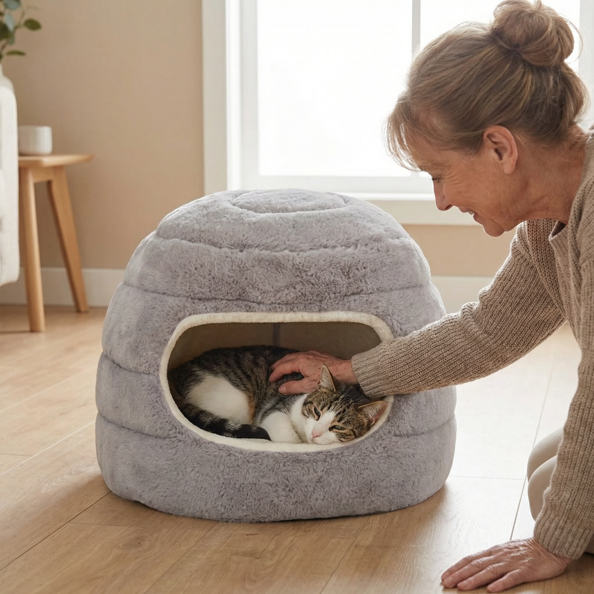 SnugDome – Plush Enclosed Cat Hideaway