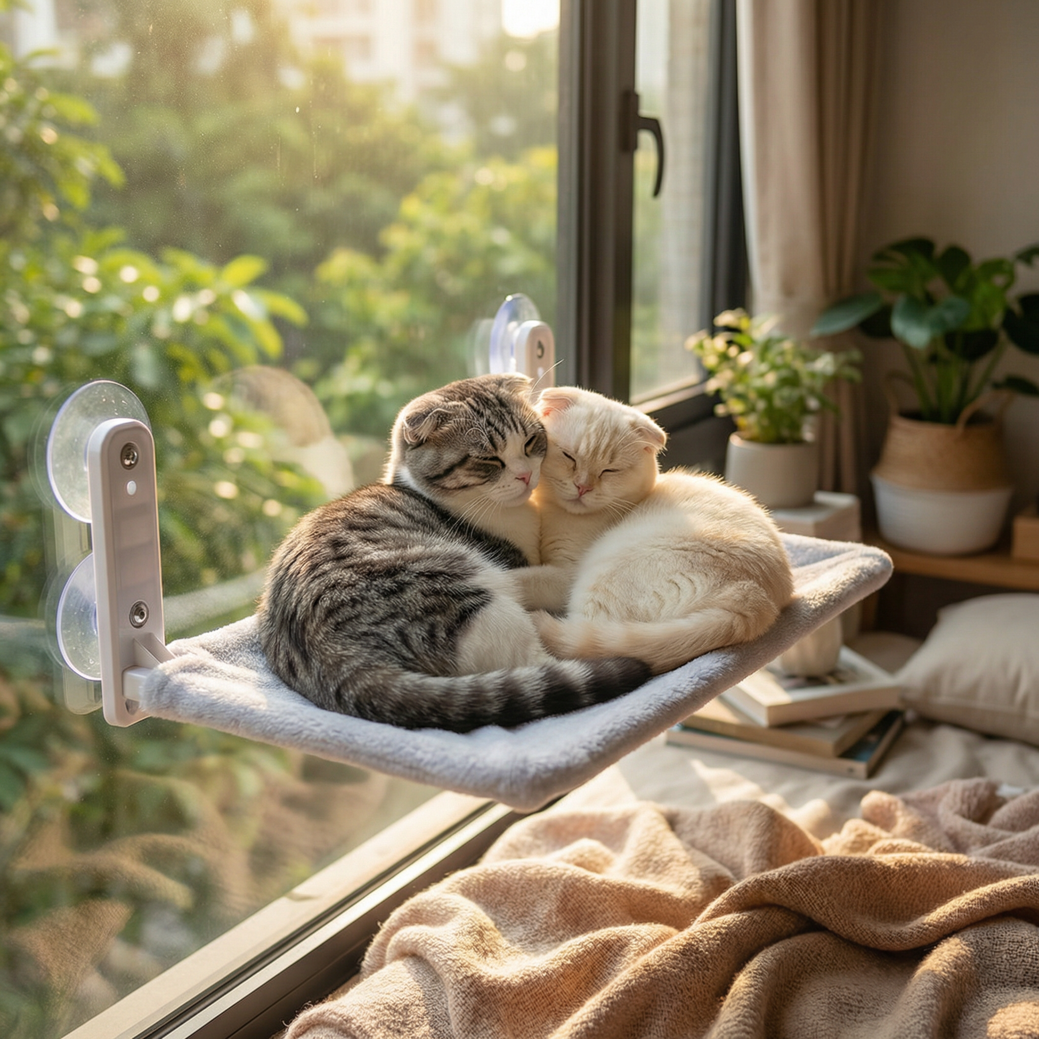 SunPerch – Window-Mounted Cat Hammock
