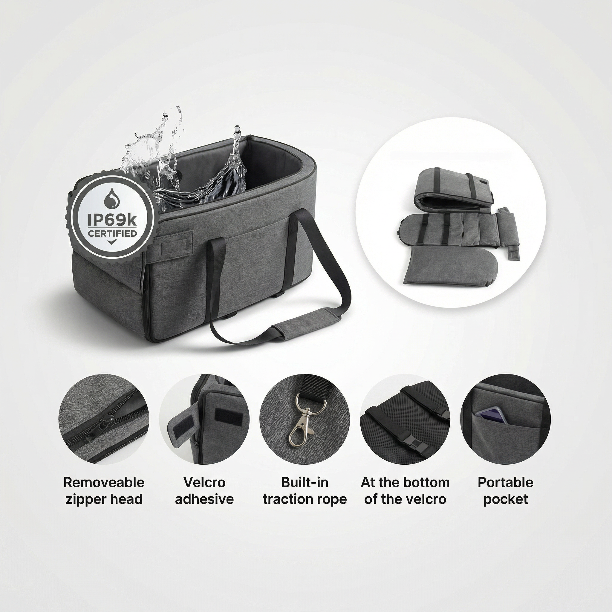 UrbanHaven – Elevated Pet Car Seat Carrier