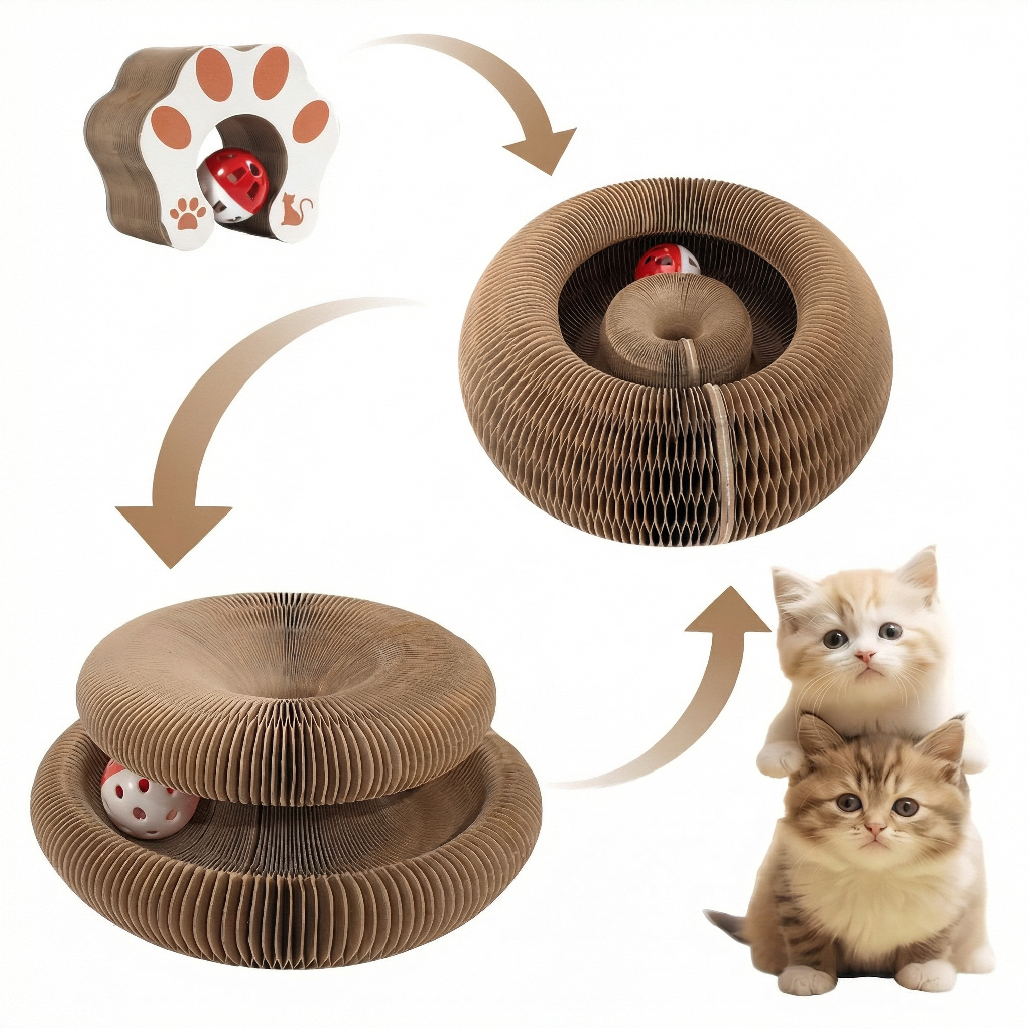RipplePlay 3-in-1 Interactive Cat Scratcher