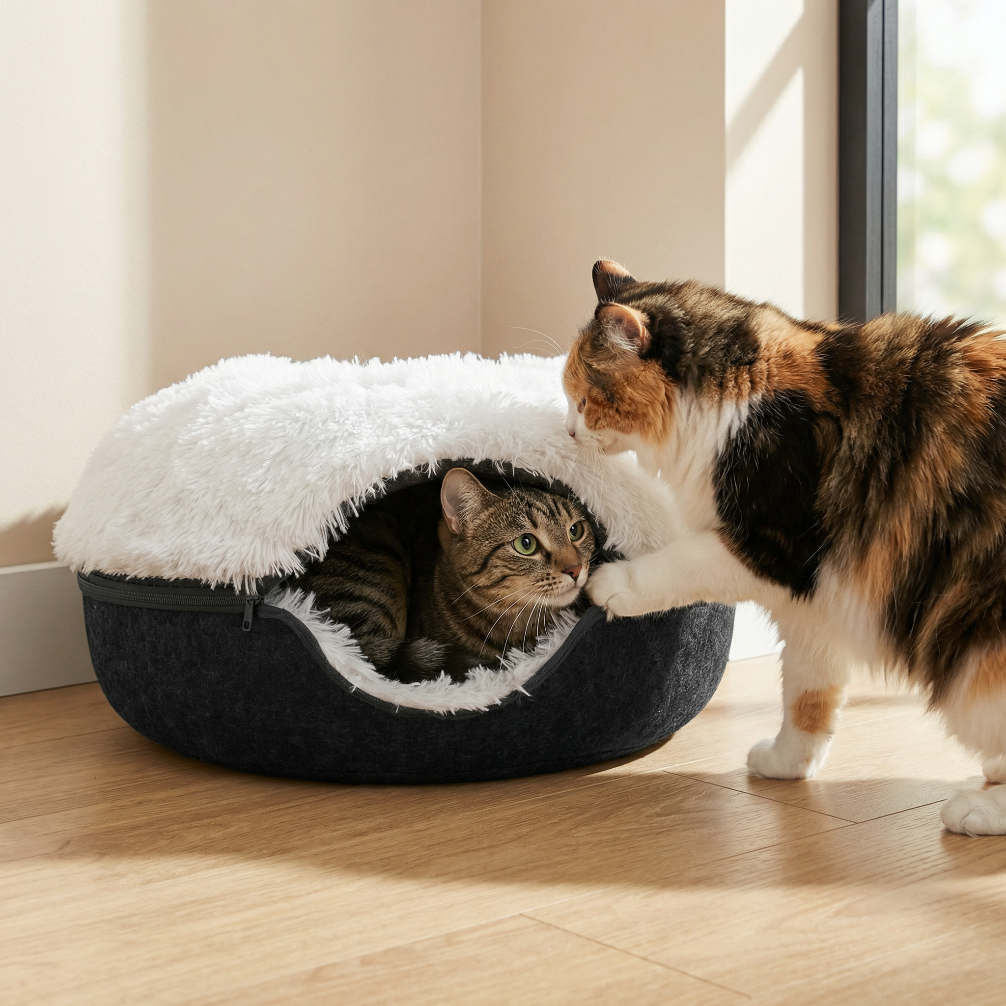 SnugNest – Ultra-Soft Pet Hideaway Bed