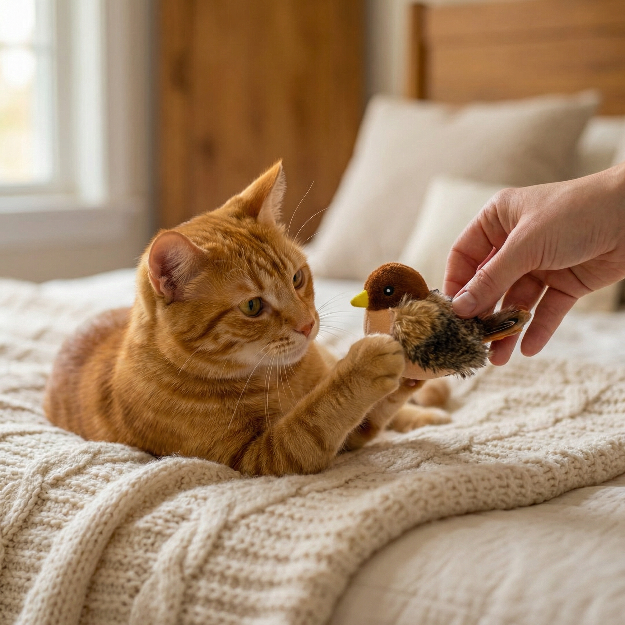 BirdyBounce – Interactive Cat Prey Toy