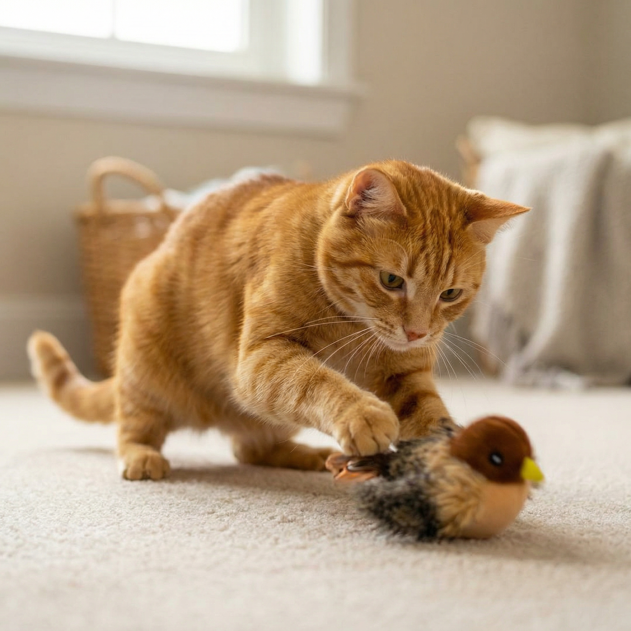 BirdyBounce – Interactive Cat Prey Toy